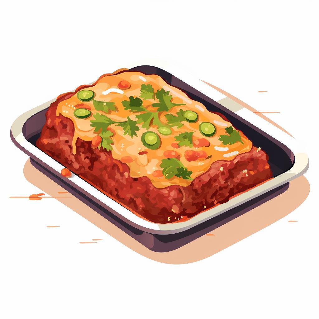 Shaped meatloaf on a baking sheet